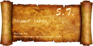 Stumpf Teréz névjegykártya